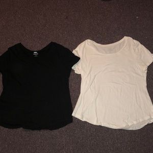 Large black and white T-shirt duo!